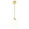 Cwi Lighting Hoops 1 Light LED Pendant With Satin Gold Finish 1273P10-1-602 - alternate 4